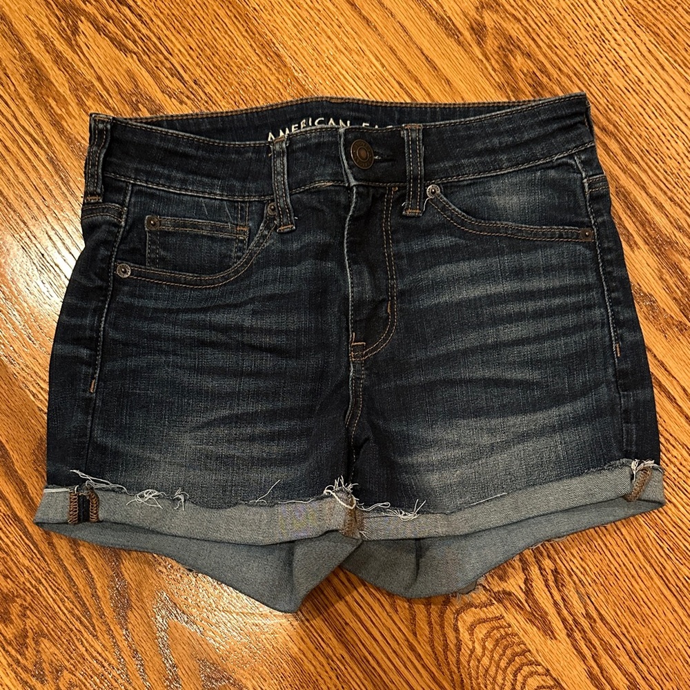 American Eagle Outfitters Women's Jean Shorts - Dark Indigo